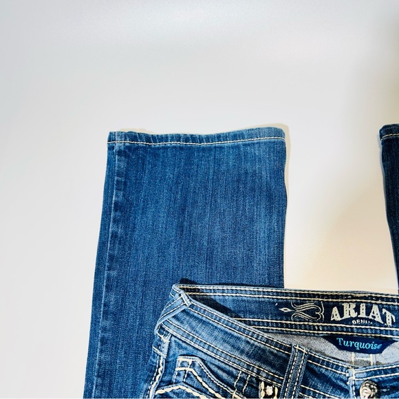 Ariat jeans Low Rise Boot cut jeans medium wash stretchy women Size 26 - Picture 5 of 12